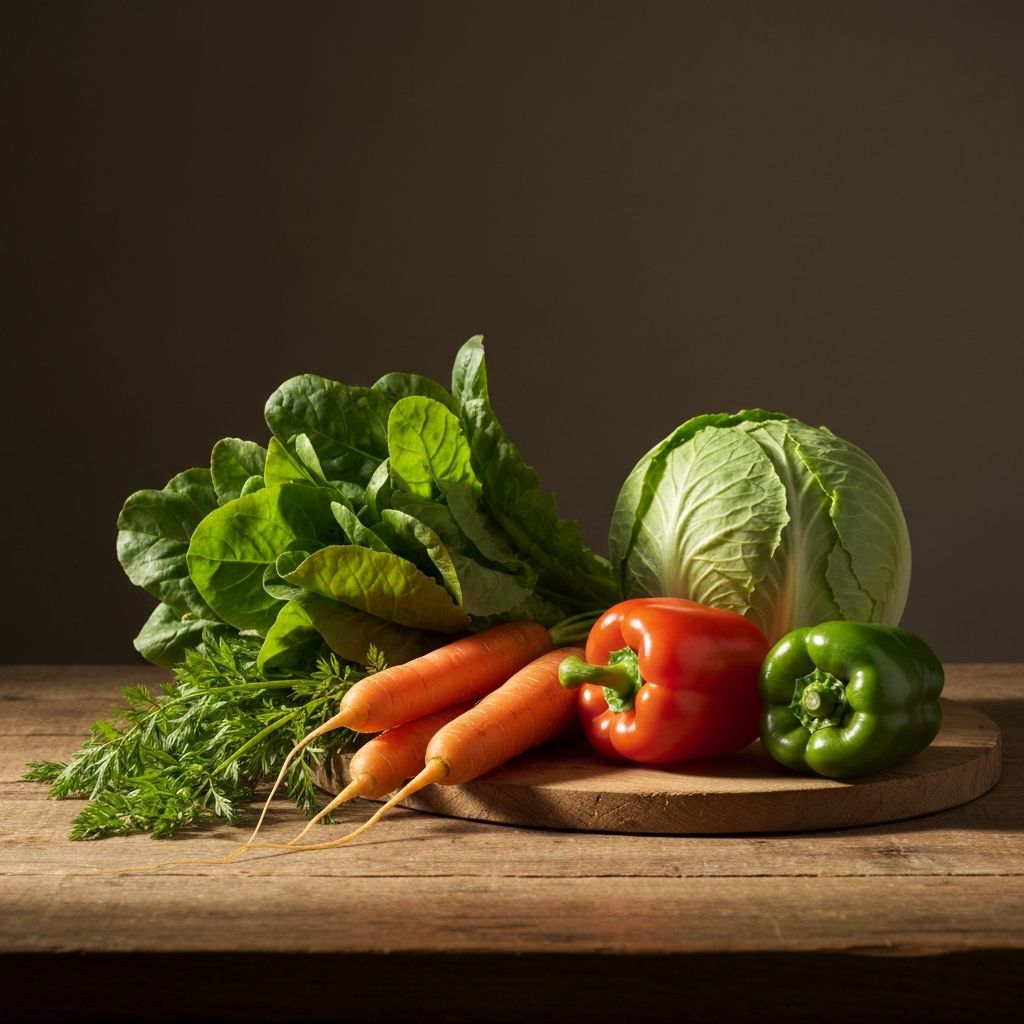 Fresh vegetables and healthy ingredients